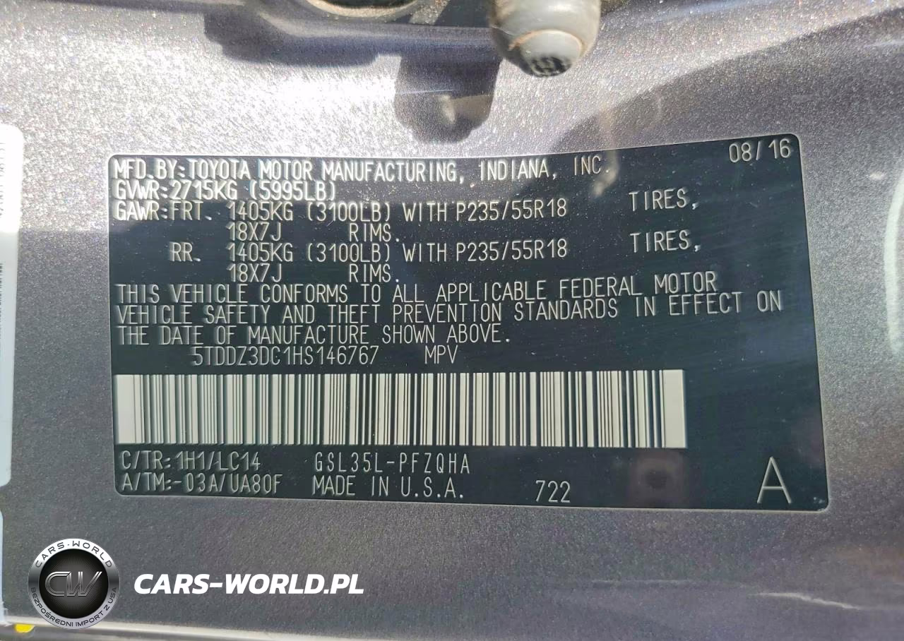 2017 Toyota Sienna Xle Premium 7-Passenger VIN:5TDDZ3DC1HS146767 - 12