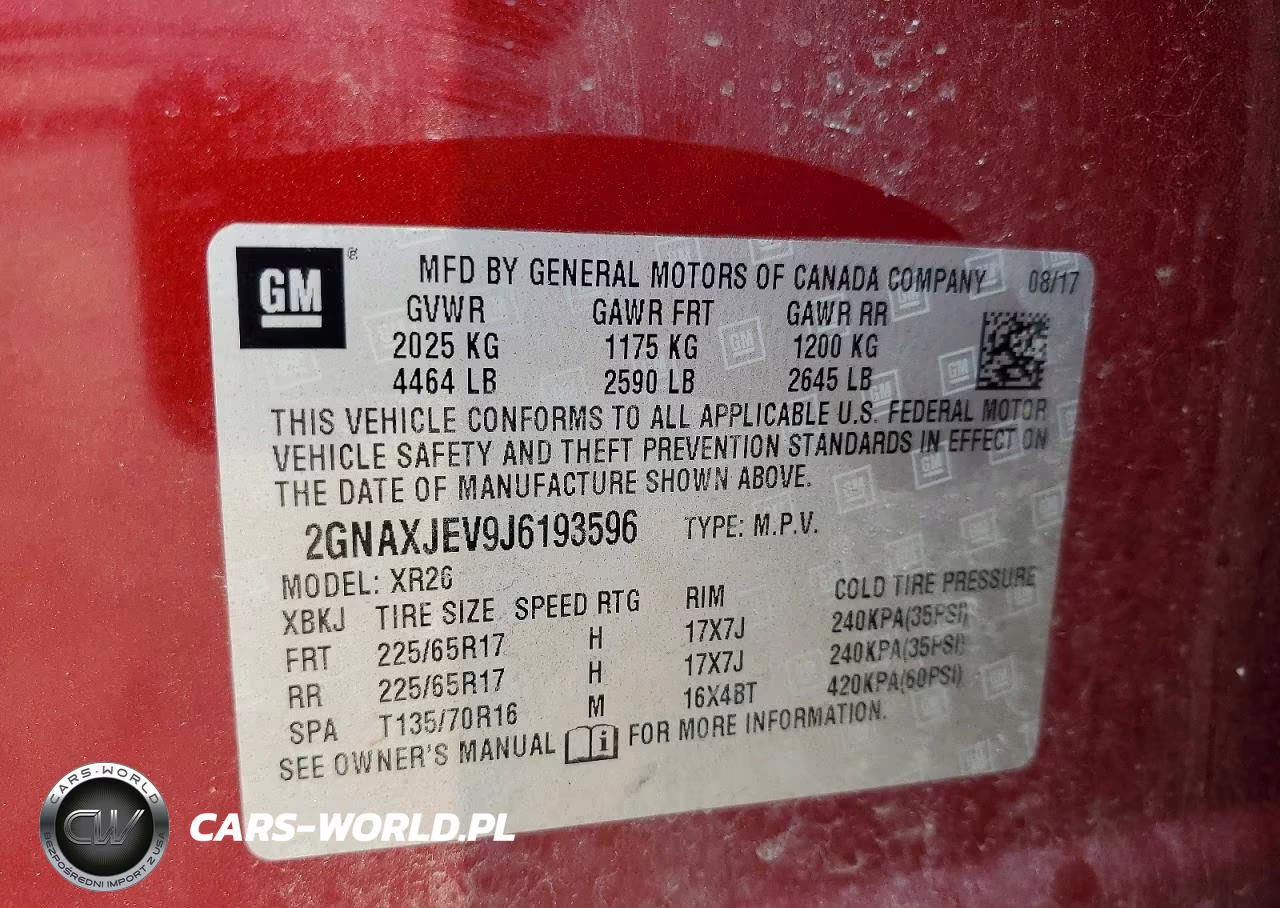 2018 Chevrolet Equinox Lt VIN:2GNAXJEV9J6193596 - 14
