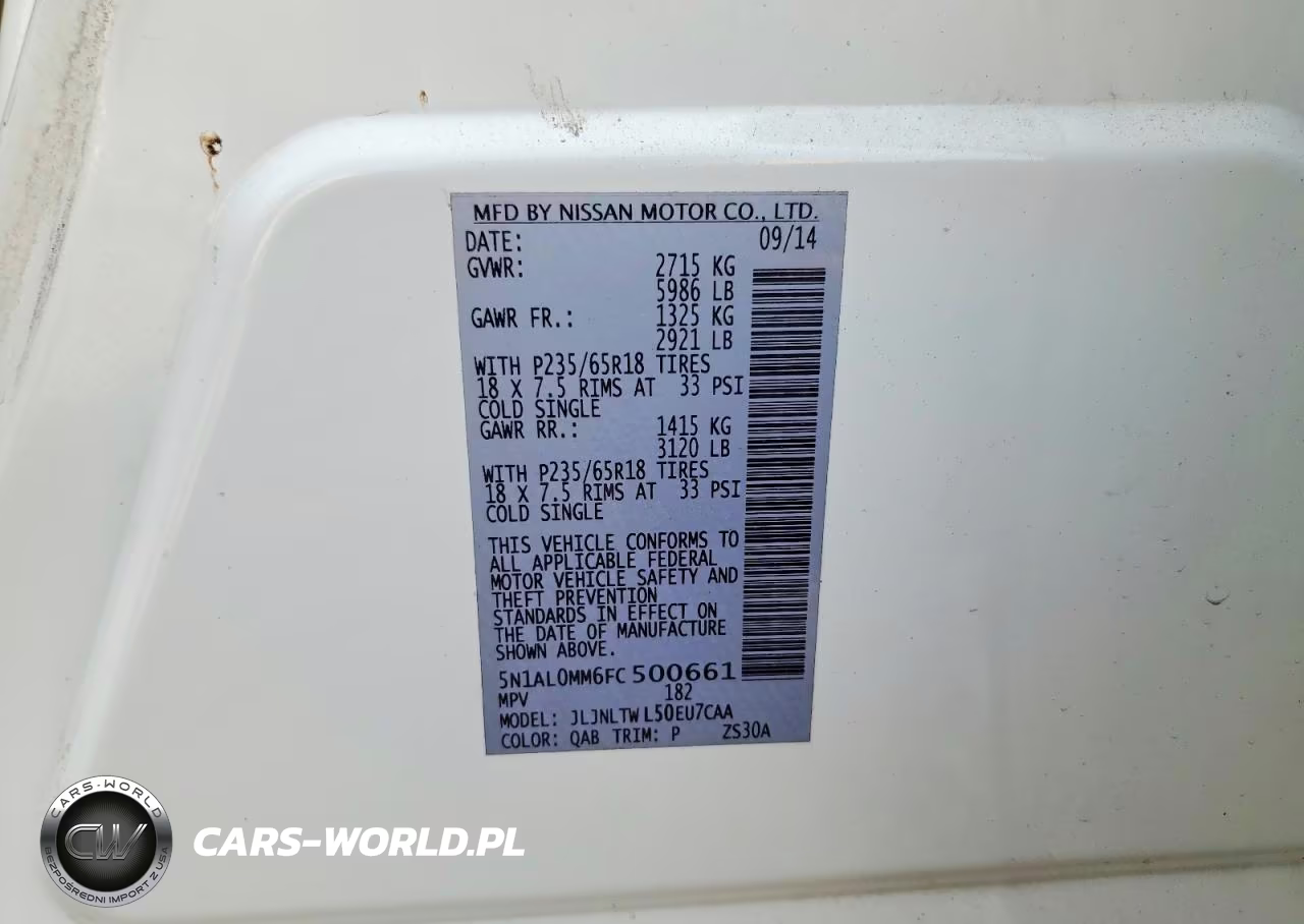 2015 Infiniti Qx60 Base VIN:5N1AL0MM6FC500661 - 13