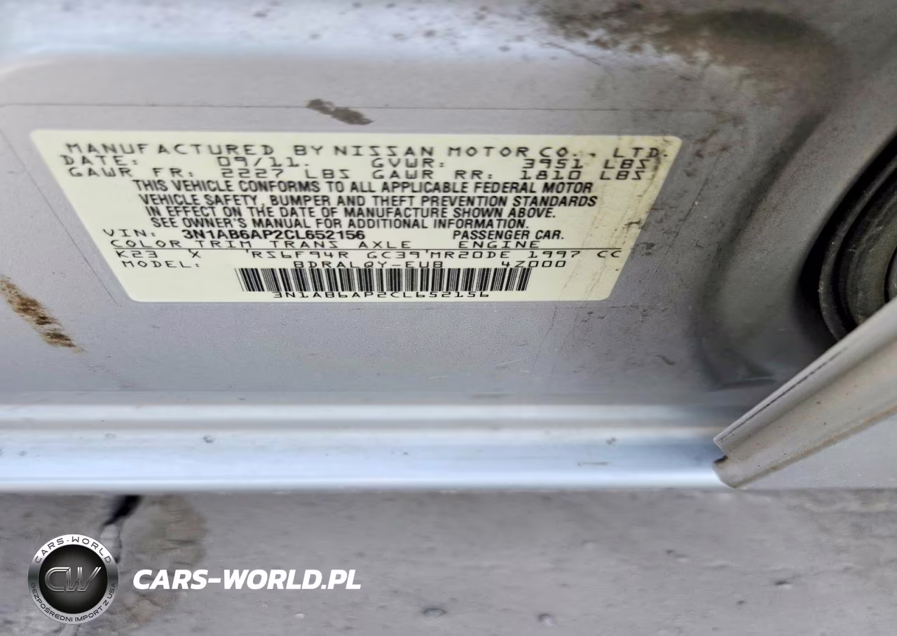 2012 Nissan Sentra 2.0 VIN:3N1AB6AP2CL652156 - 12