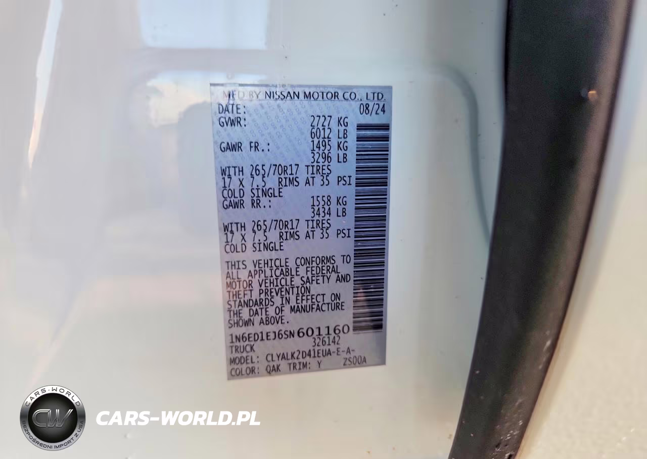 2025 Nissan Frontier S VIN:1N6ED1EJ6SN601160 - 12