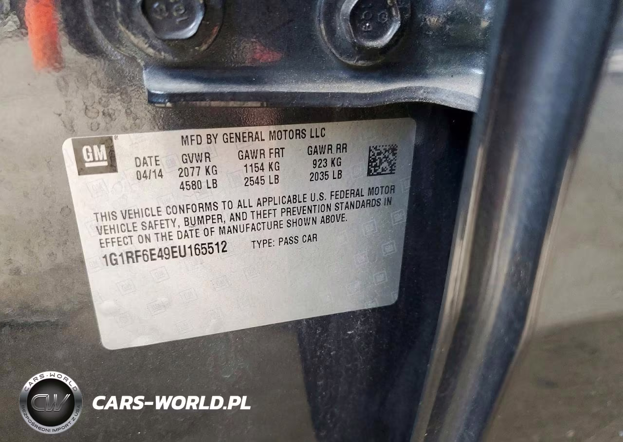 2014 Chevrolet Volt VIN:1G1RF6E49EU165512 - 12