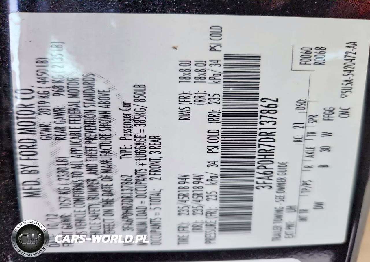 2013 Ford Fusion Se VIN:3FA6P0HR7DR137862 - 12