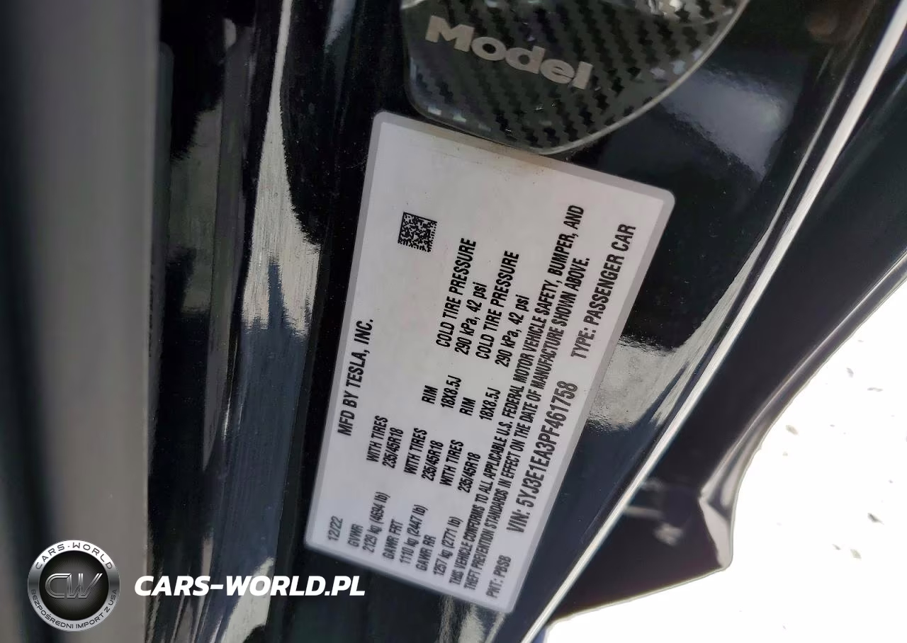 2023 Tesla Model 3 VIN:5YJ3E1EA3PF461758 - 12