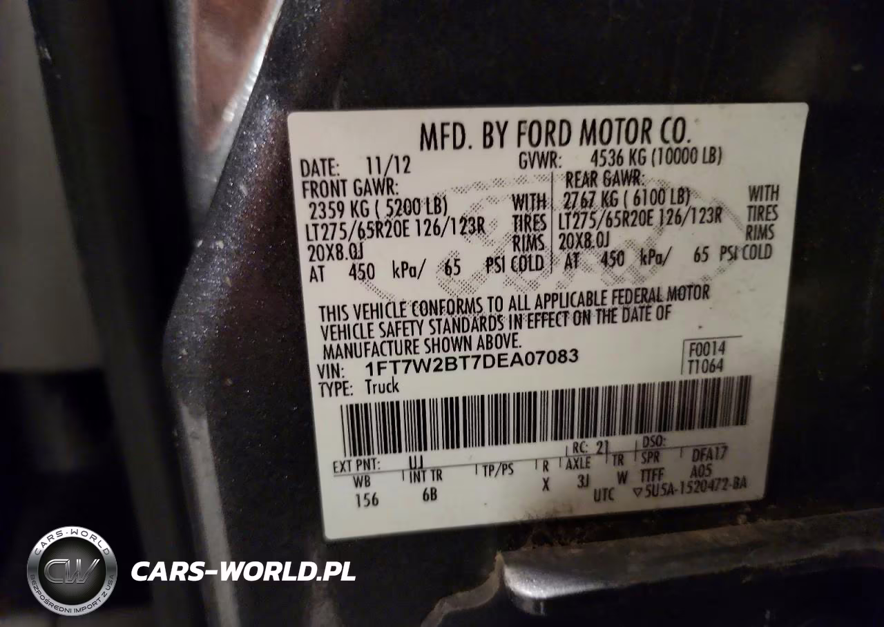 2013 Ford F250 Super Duty VIN:1FT7W2BT7DEA07083 - 13