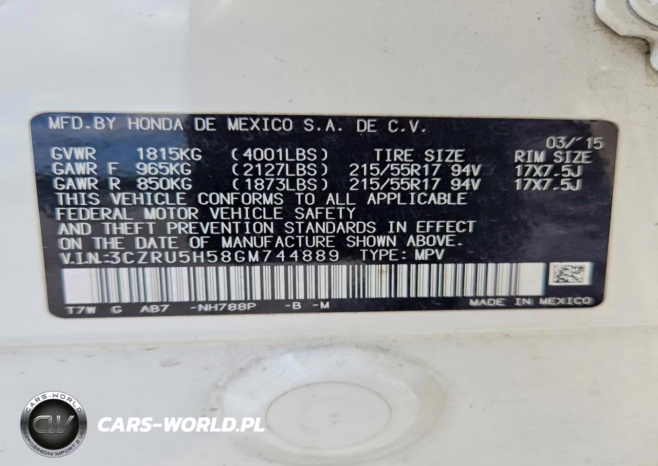 2016 Honda Hr-V Ex VIN:3CZRU5H58GM744889 - 13