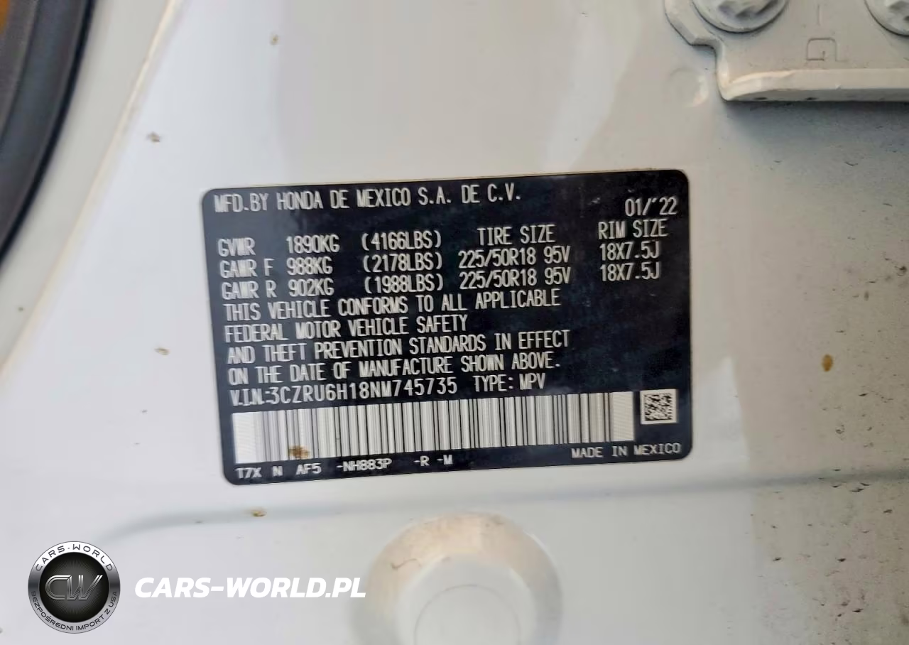 2022 Honda Hr-V Sport VIN:3CZRU6H18NM745735 - 13