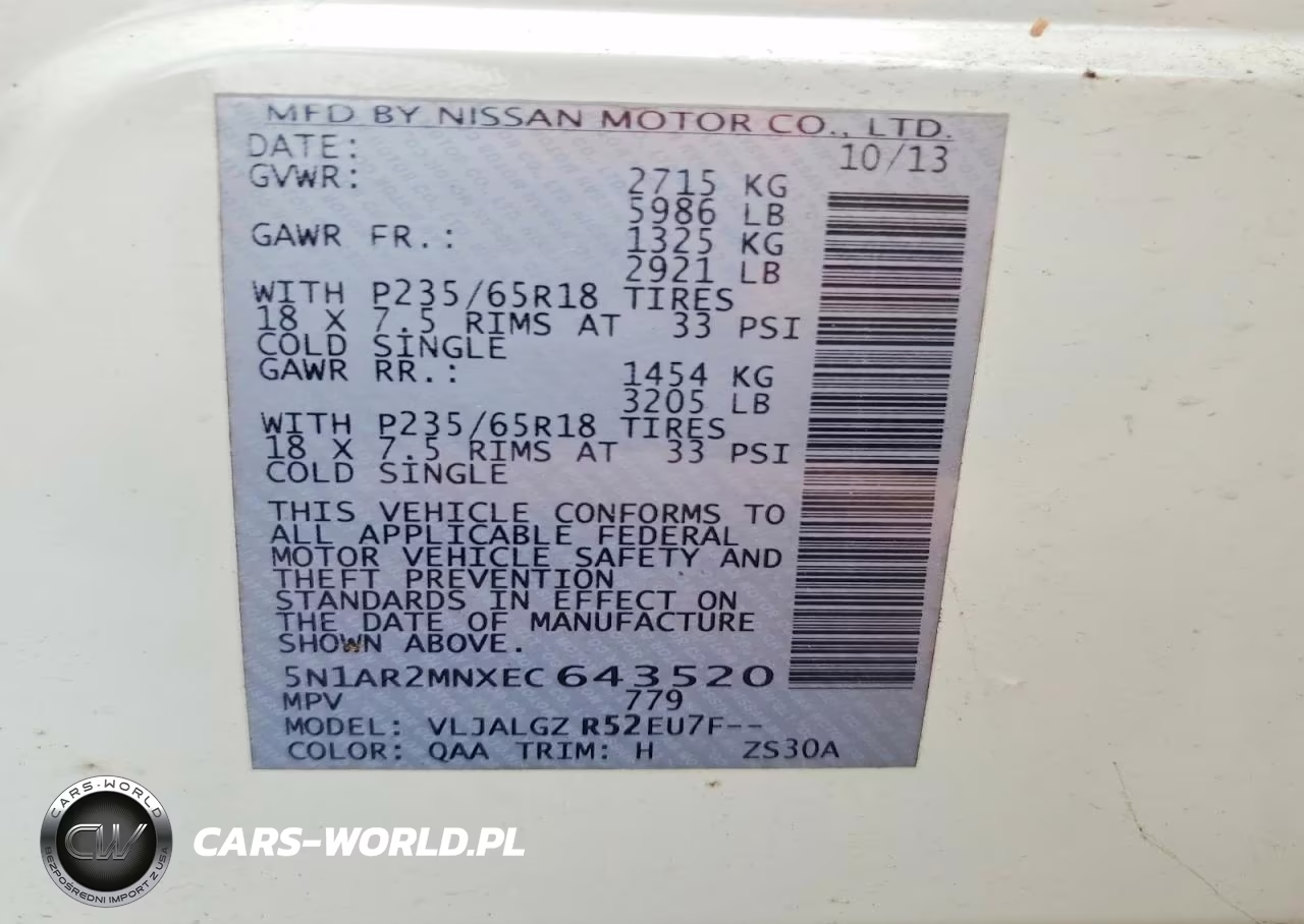 2014 Nissan Pathfinder Sl VIN:5N1AR2MNXEC643520 - 13