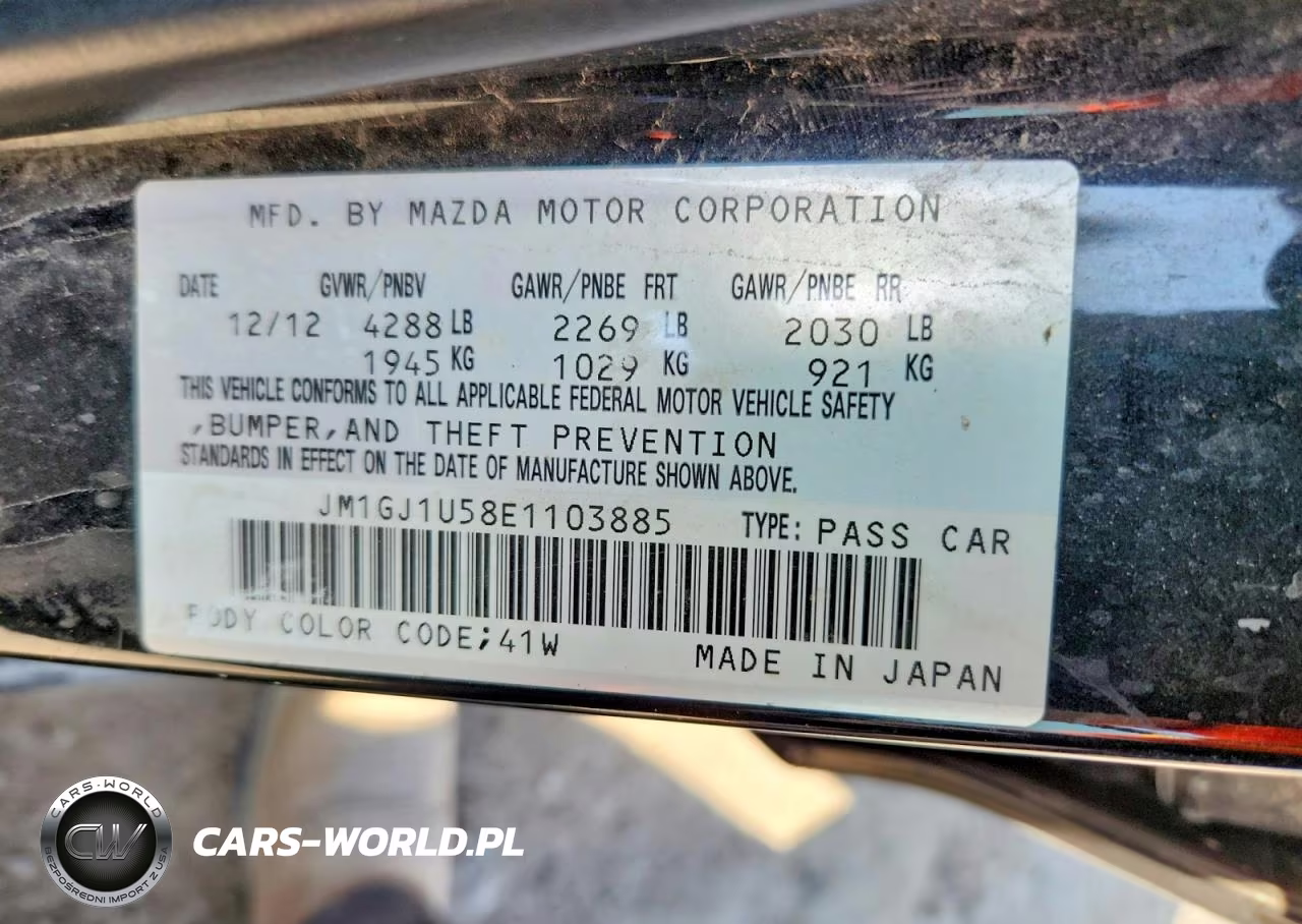 2014 Mazda 6 Sport VIN:JM1GJ1U58E1103885 - 12