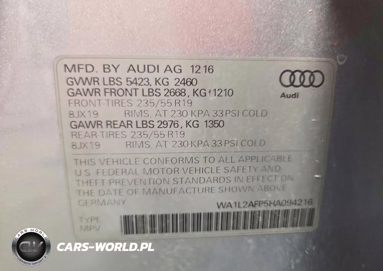 2017 Audi Q5 Premium Plus VIN:WA1L2AFP5HA094216 - 12