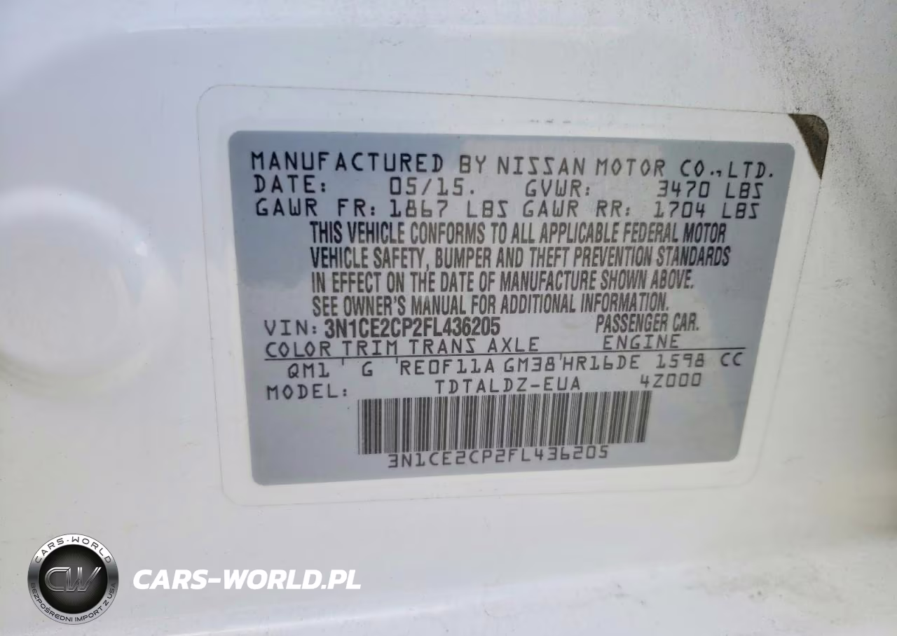 2015 Nissan Versa Note Sv VIN:3N1CE2CP2FL436205 - 13