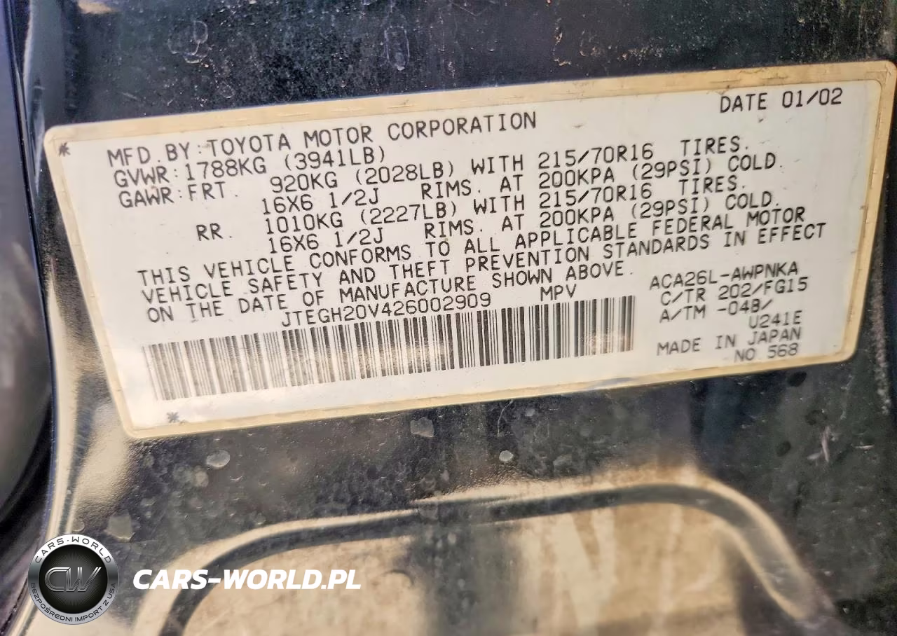 2002 Toyota Rav4 Base VIN:JTEGH20V426002909 - 13