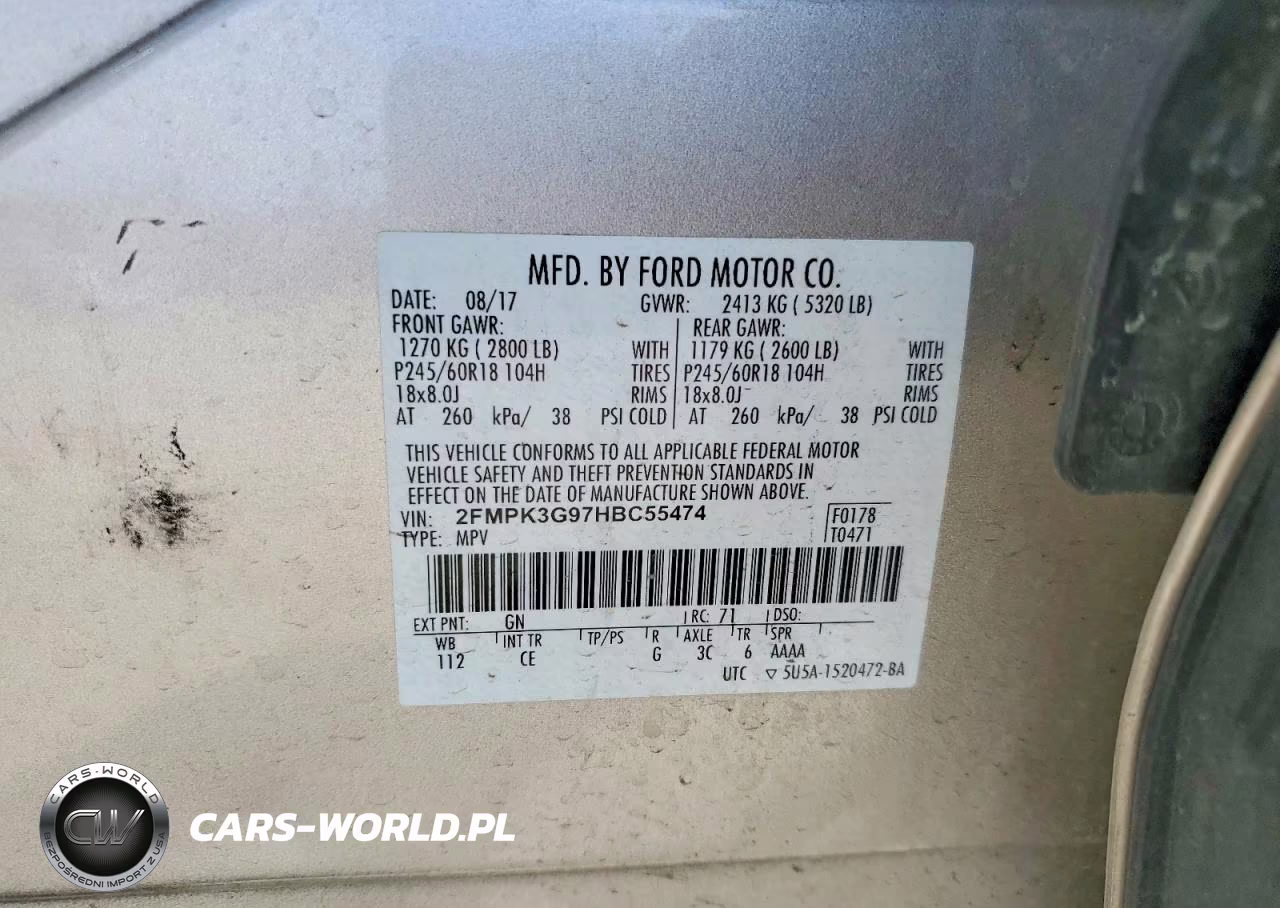 2017 Ford Edge Se VIN:2FMPK3G97HBC55474 - 13