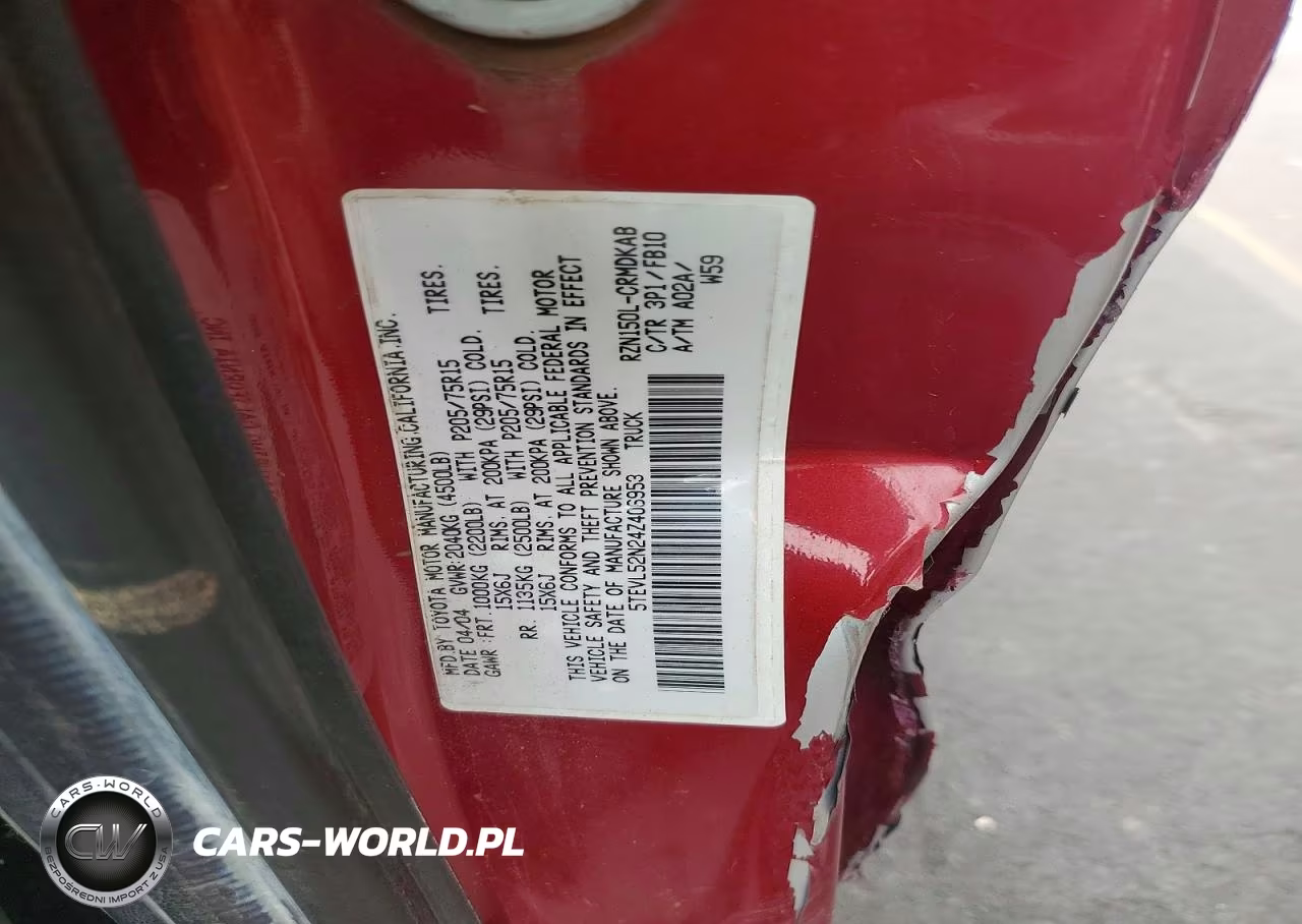 2004 Toyota Tacoma Xtracab VIN:5TEVL52N24Z406953 - 12