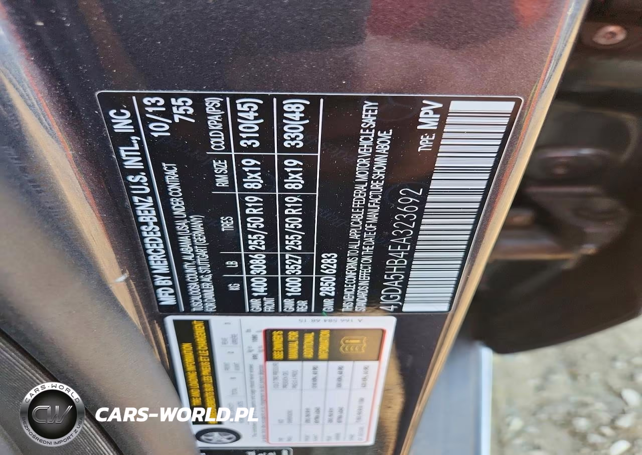 2014 Mercedes-Benz Ml 350 4Matic VIN:4JGDA5HB4EA323692 - 13