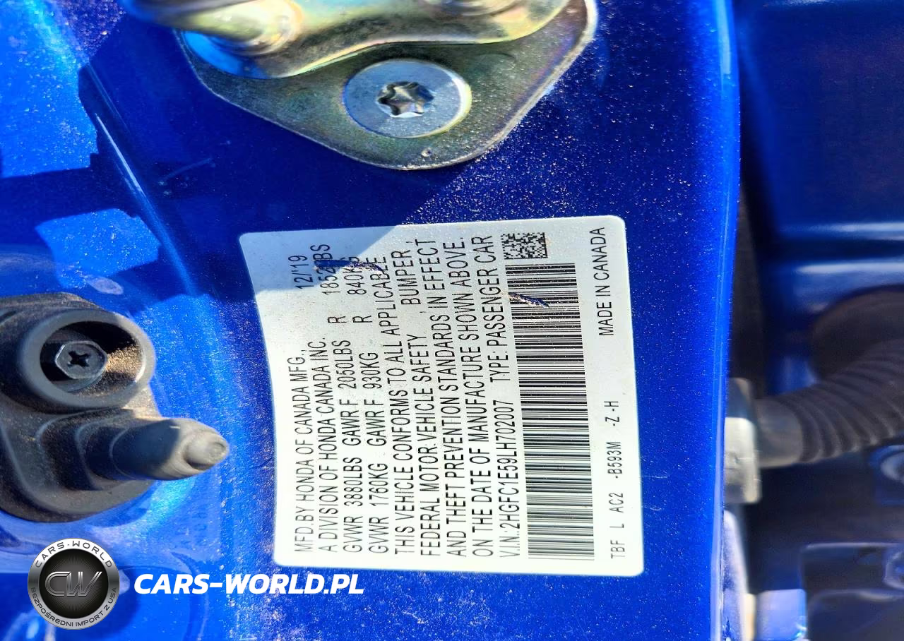 2020 Honda Civic Si VIN:2HGFC1E59LH702007 - 13