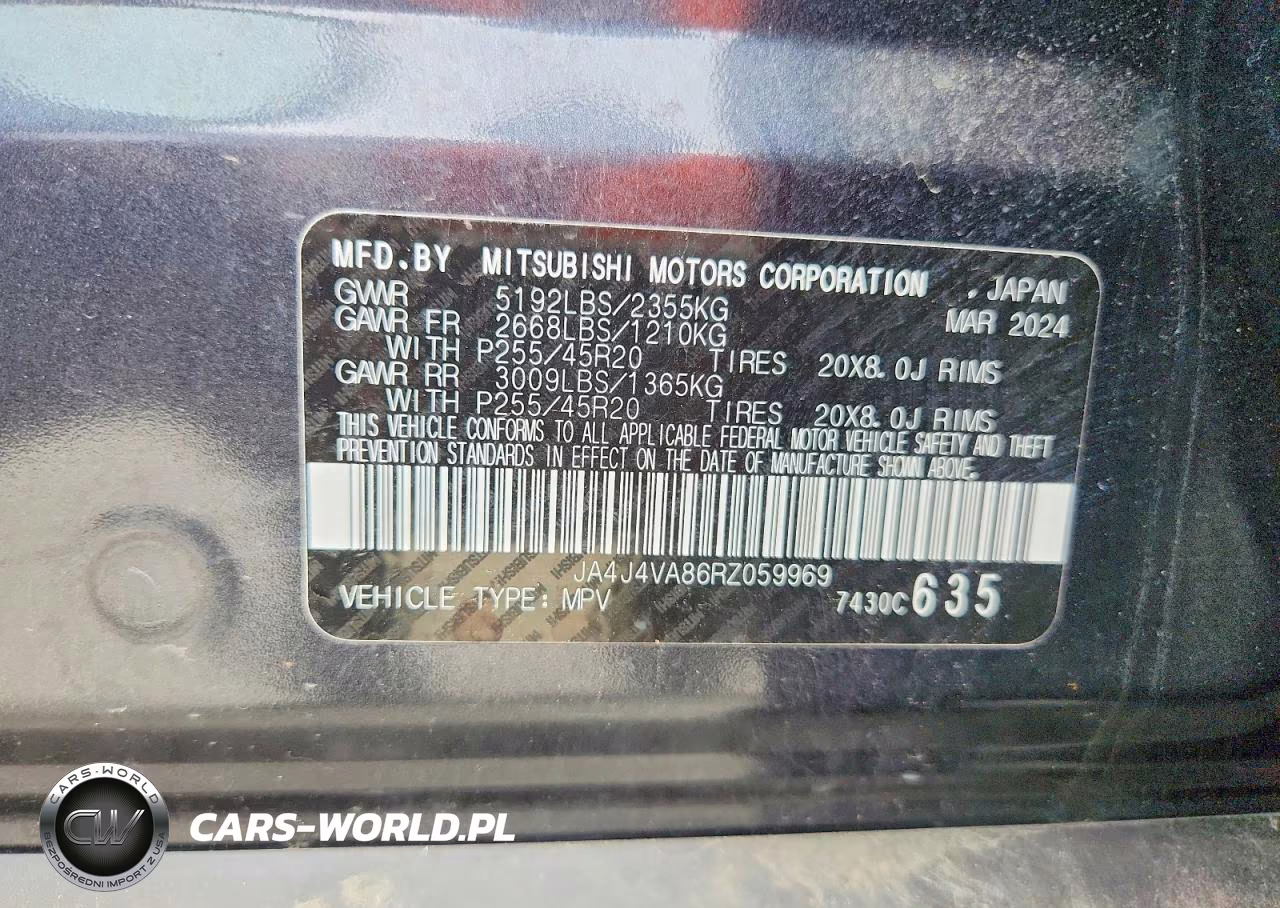 2024 Mitsubishi Outlander Se VIN:JA4J4VA86RZ059969 - 13