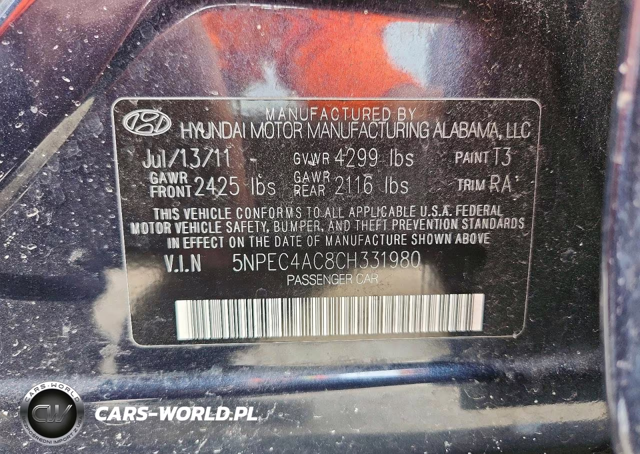 2012 Hyundai Sonata Limited VIN:5NPEC4AC8CH331980 - 13