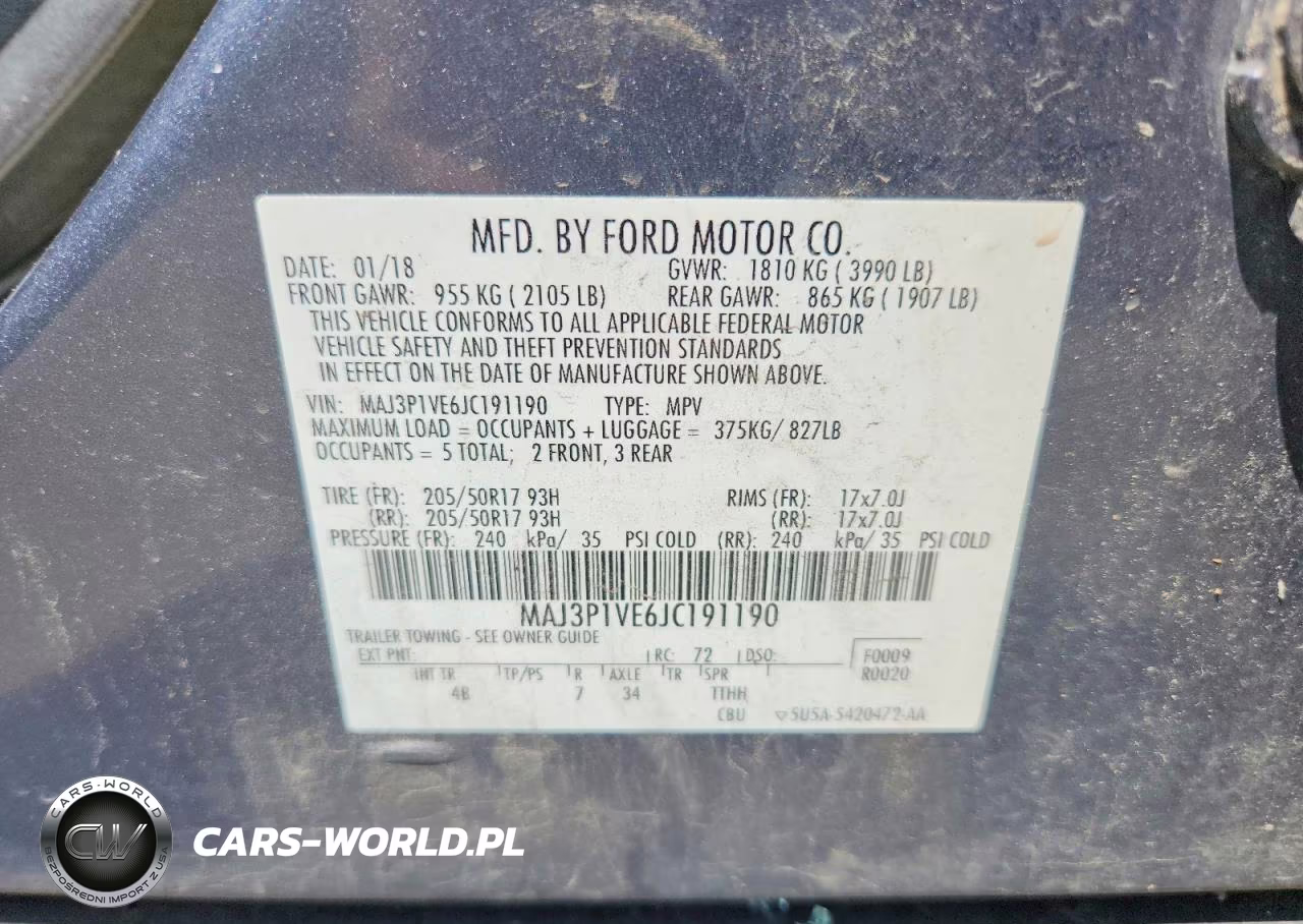 2018 Ford Ecosport Titanium VIN:MAJ3P1VE6JC191190 - 14