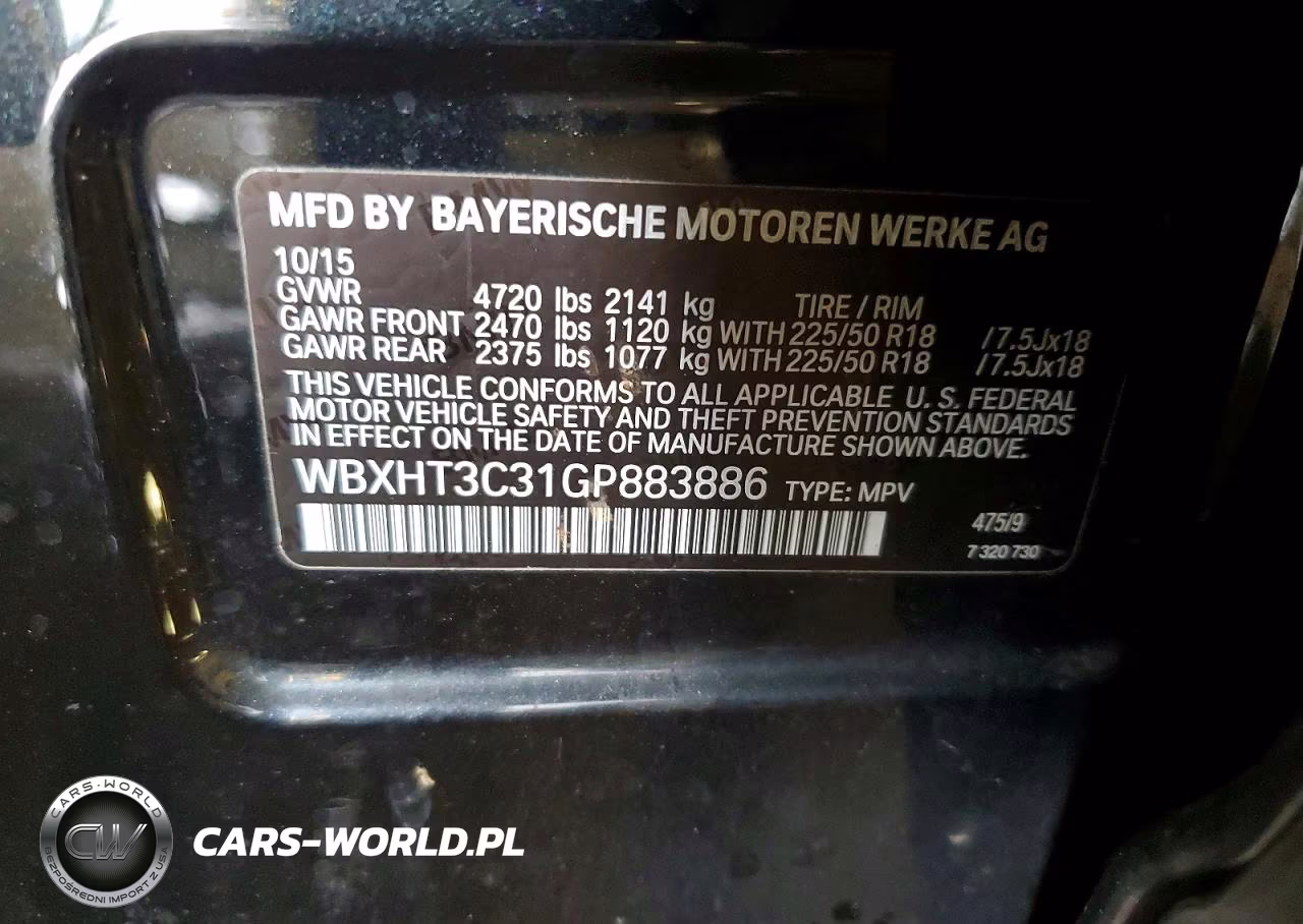 2016 BMW X1 xDrive28I VIN:WBXHT3C31GP883886 - 14