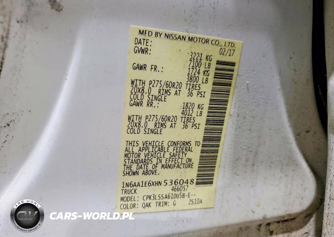 2017 Nissan Titan Sv VIN:1N6AA1E6XHN536048 - 12
