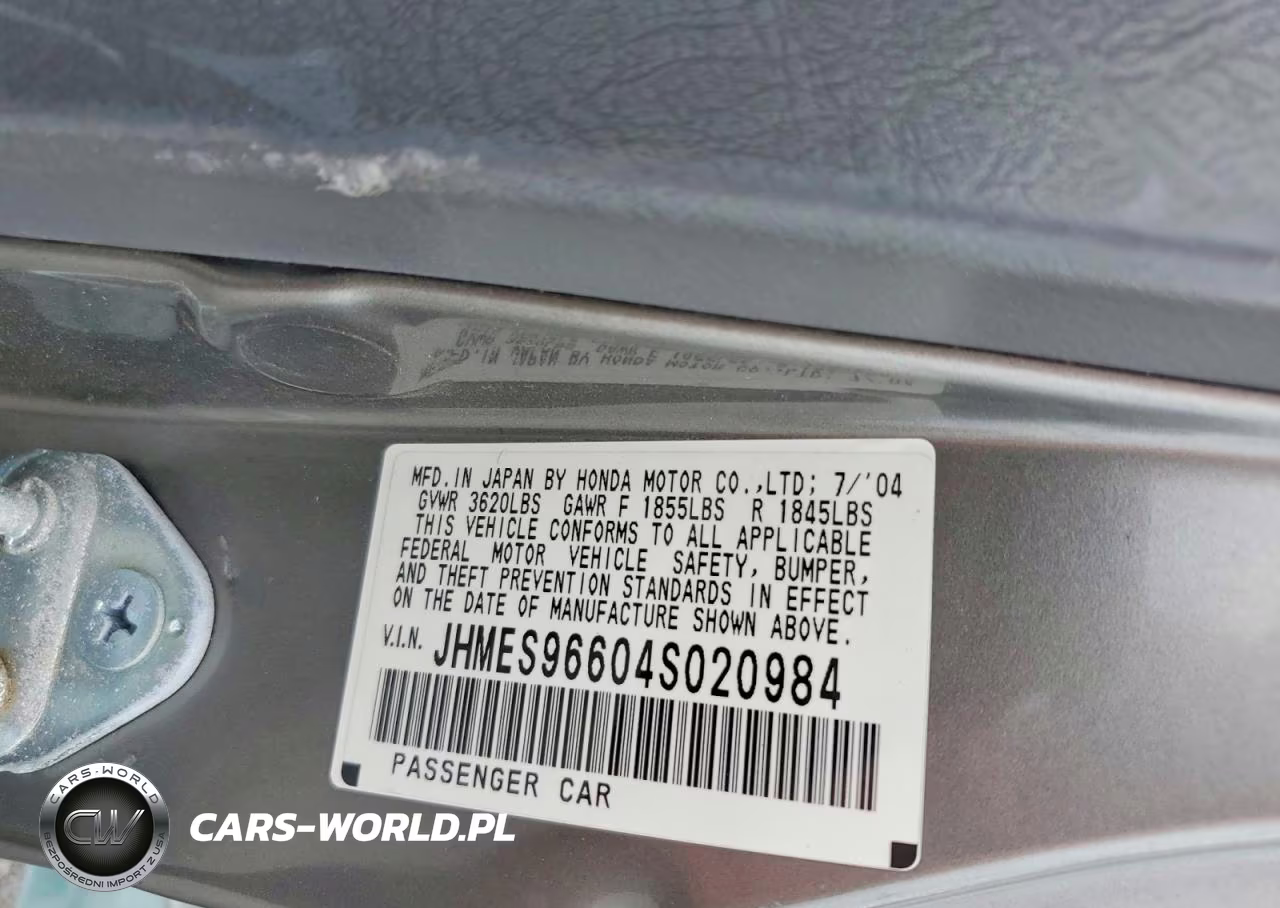 2004 Honda Civic Hybrid VIN:JHMES96604S020984 - 12