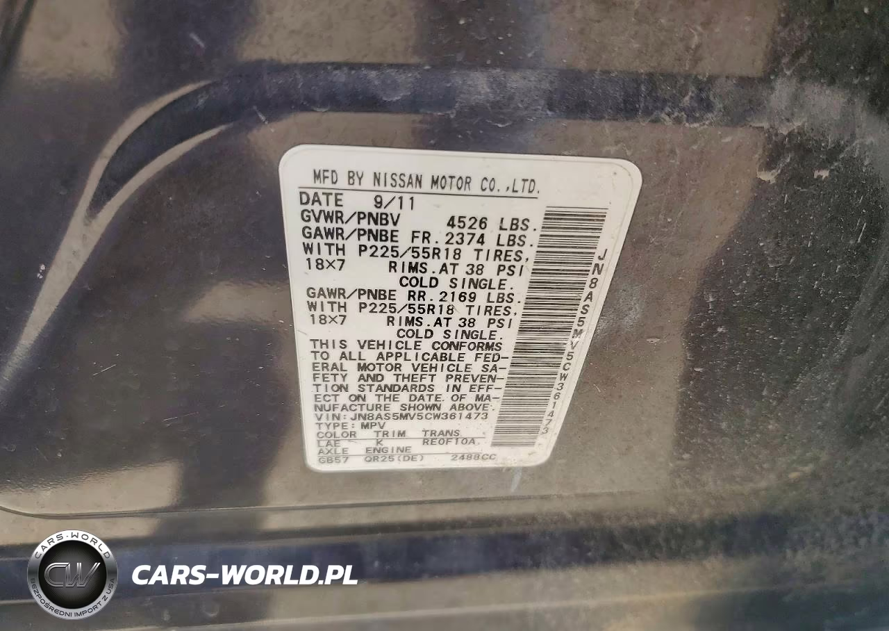 2012 Nissan Rogue S VIN:JN8AS5MV5CW361473 - 13