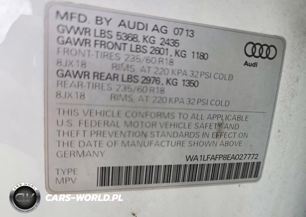 2014 Audi Q5 Premium Plus VIN:WA1LFAFP8EA027772 - 14