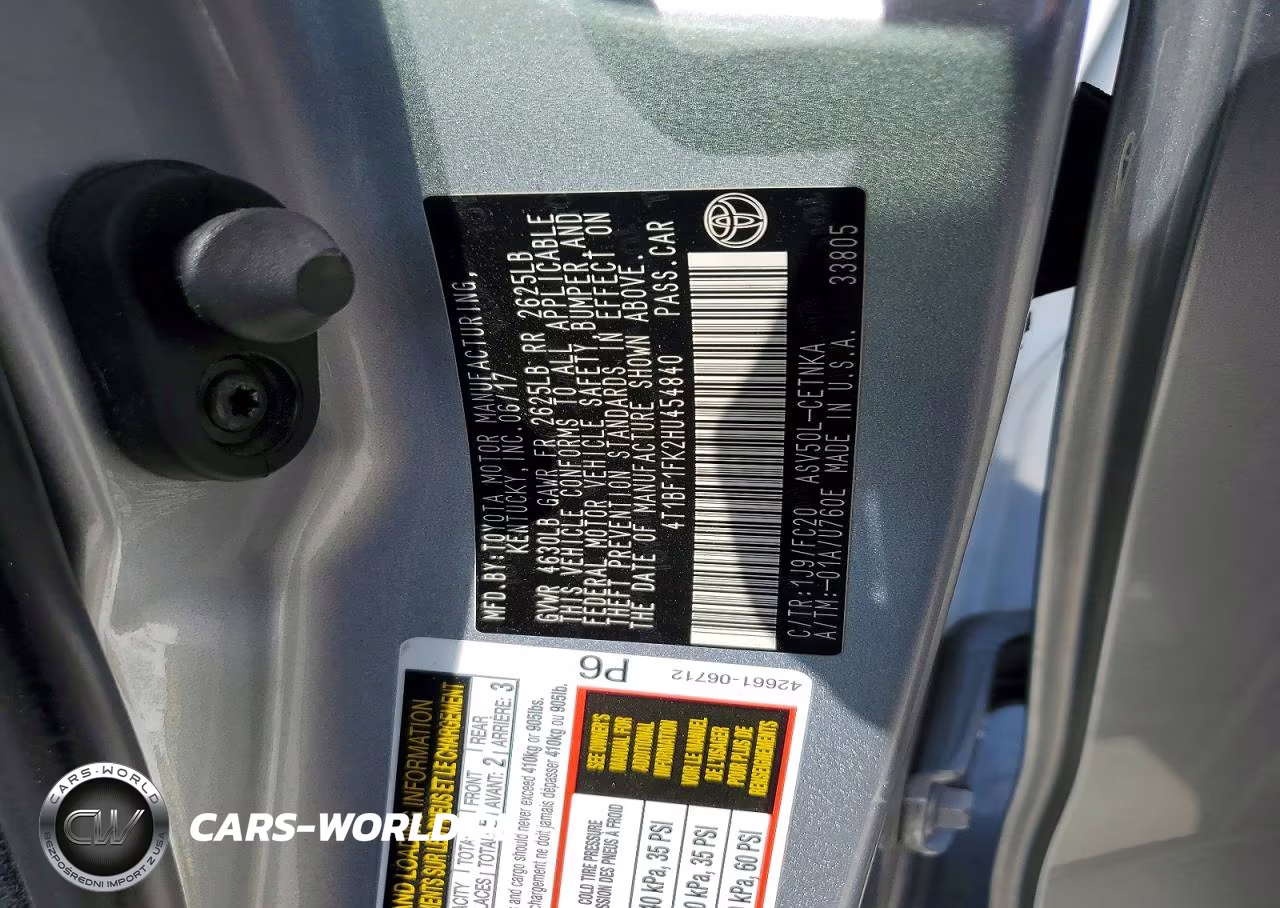 2017 Toyota Camry Le VIN:4T1BF1FK2HU454840 - 12