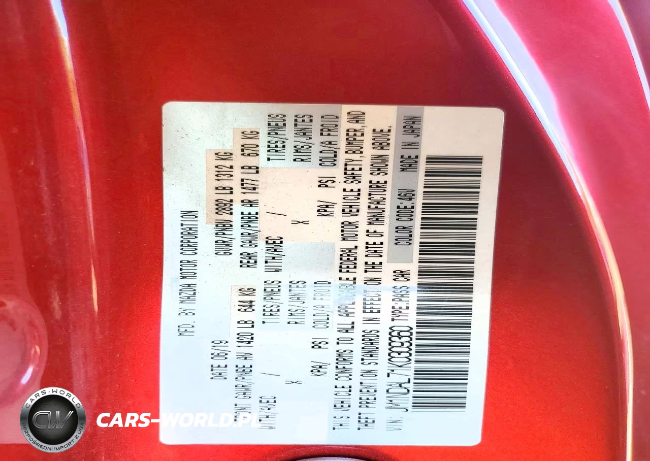 2019 Mazda Mx-5 Miata Club VIN:JM1NDAL71K0309360 - 12