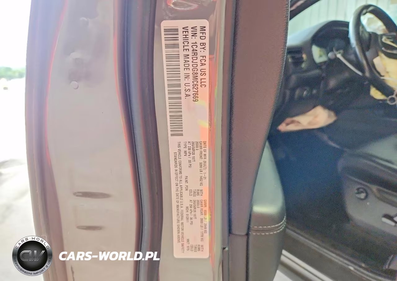 2021 Dodge Durango Gt VIN:1C4RDJDG8MC627669 - 13