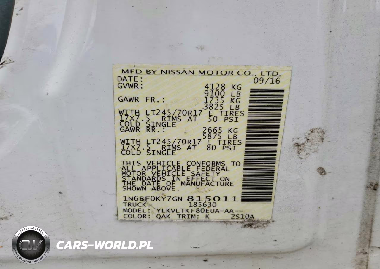 2016 Nissan Nv 2500 Delivery Van VIN:1N6BF0KY7GN815011 - 13