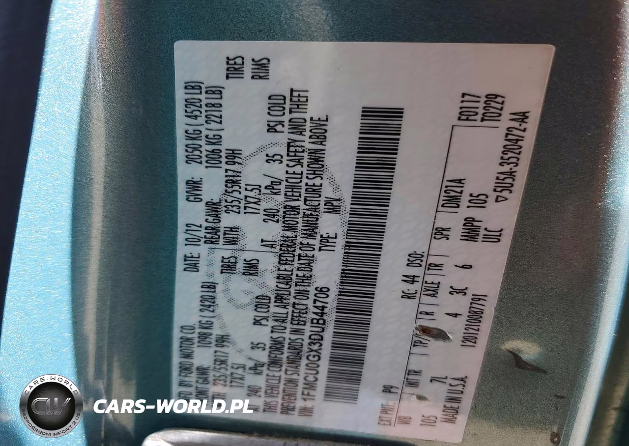 2013 Ford Escape Se VIN:1FMCU0GX3DUB44706 - 12