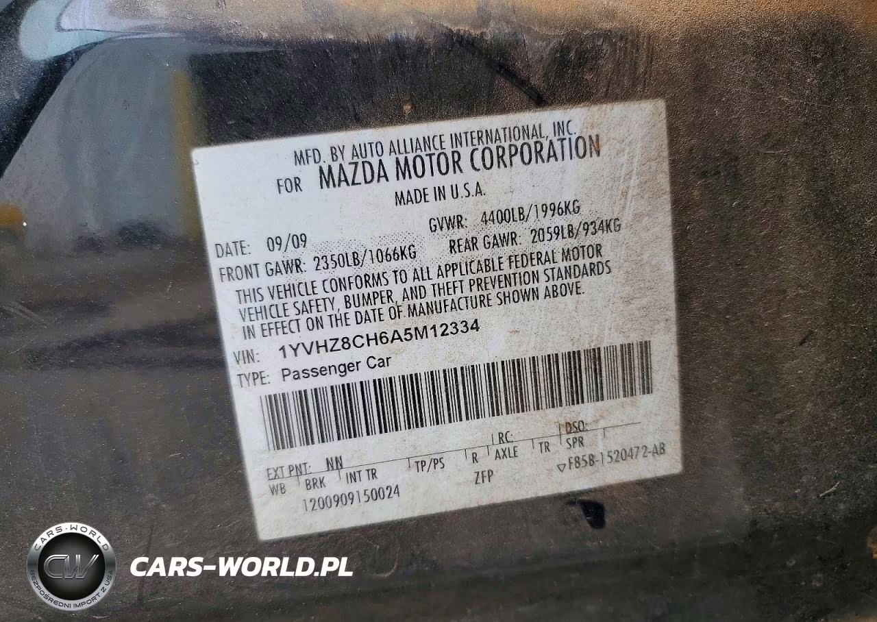 2010 Mazda 6 I VIN:1YVHZ8CH6A5M12334 - 13