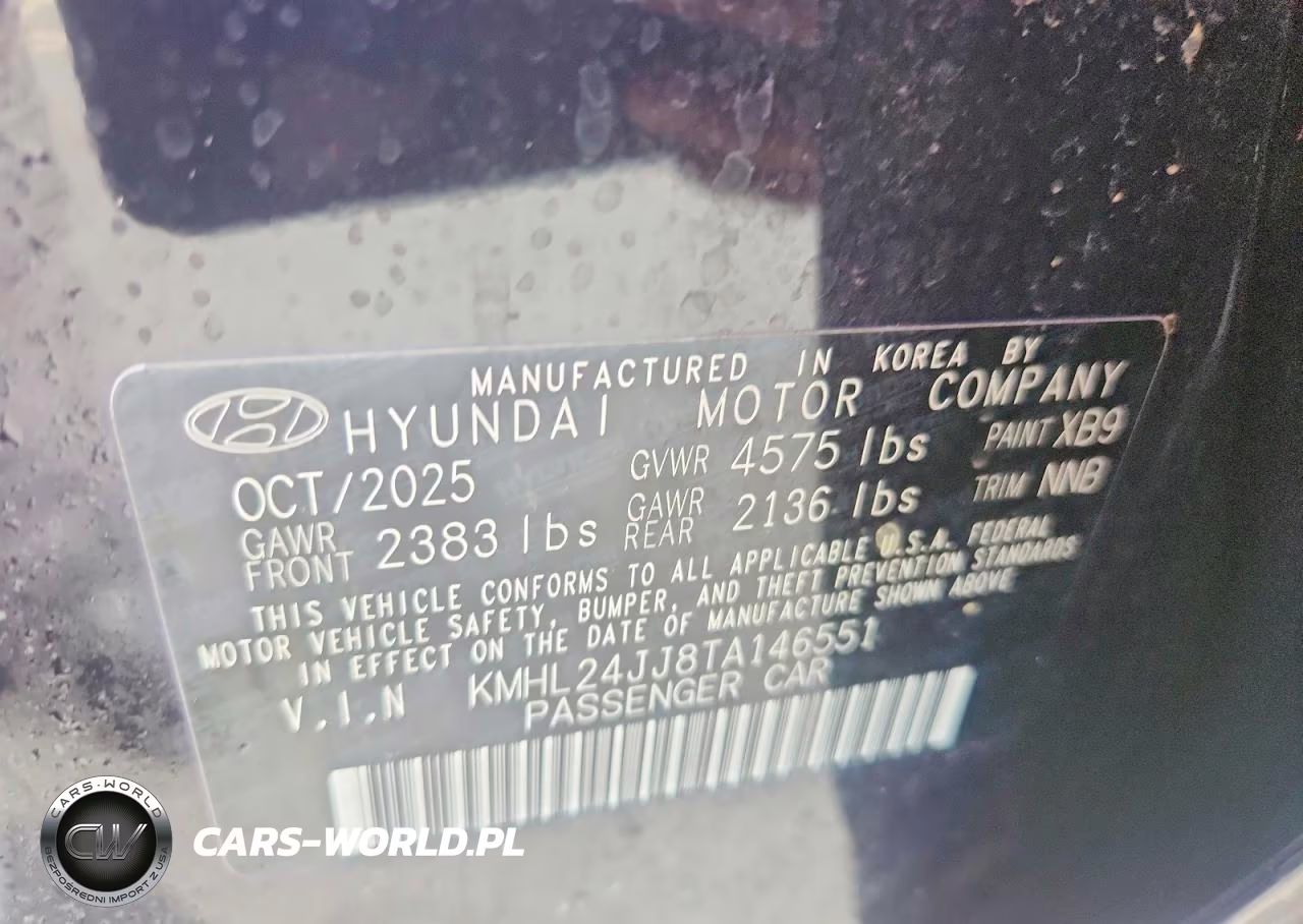 2026 Hyundai Sonata Hybrid Blue VIN:KMHL24JJ8TA146551 - 12