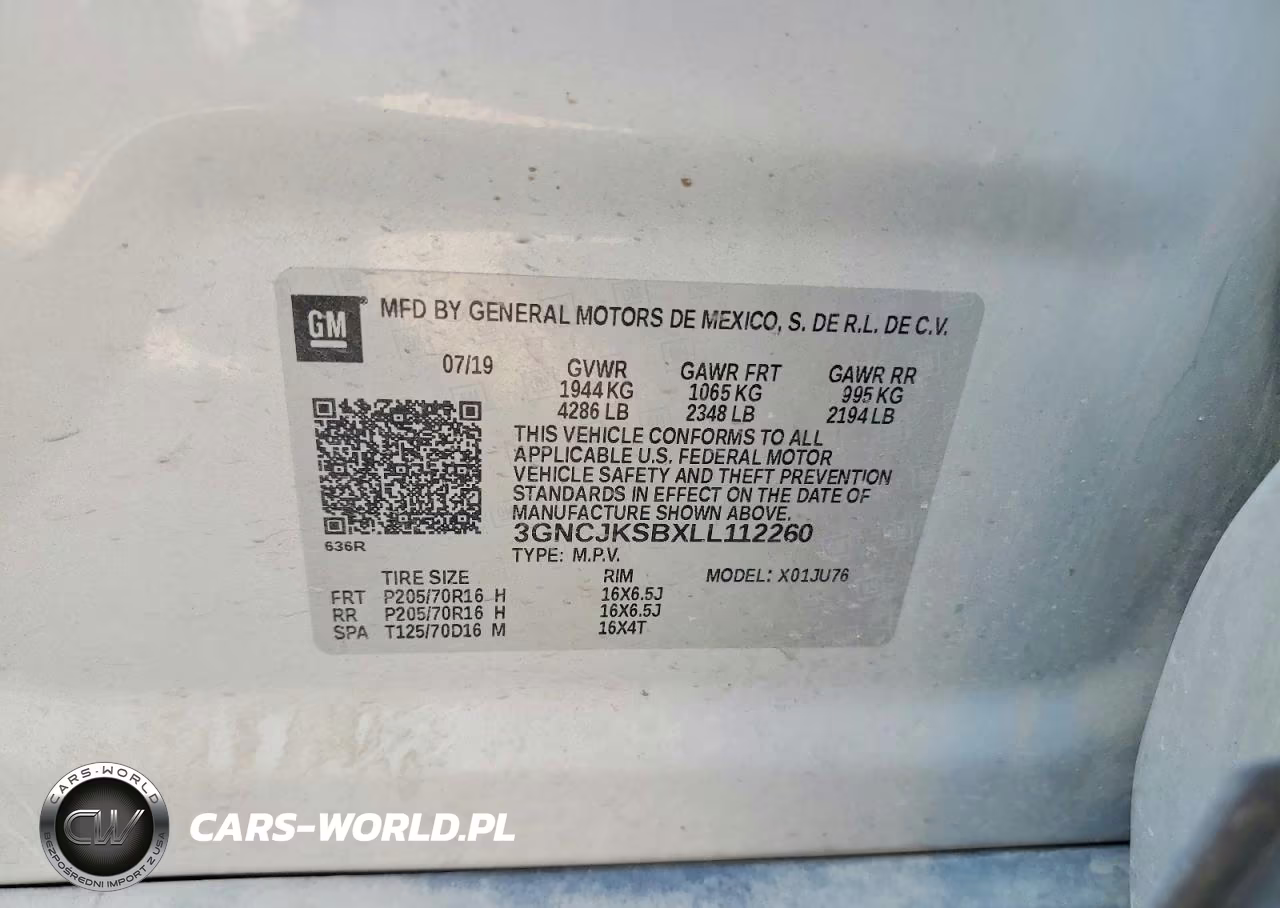 2020 Chevrolet Trax Ls VIN:3GNCJKSBXLL112260 - 12