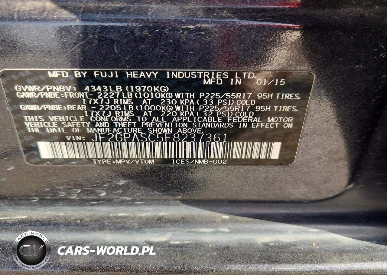 2015 Subaru Xv Crosstrek Sport Limited VIN:JF2GPASC5F8237361 - 13