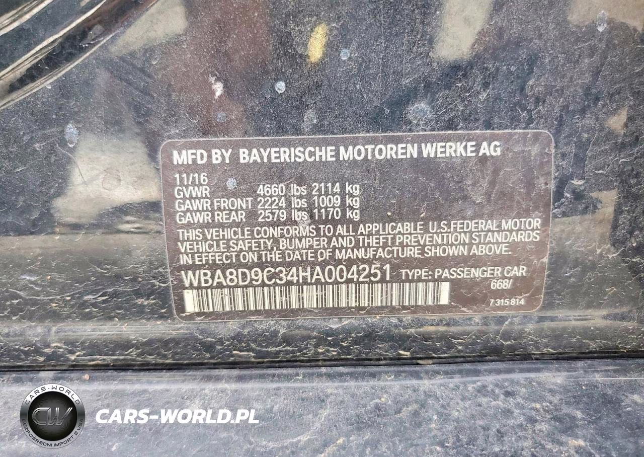 2017 BMW 330 Xi VIN:WBA8D9C34HA004251 - 12