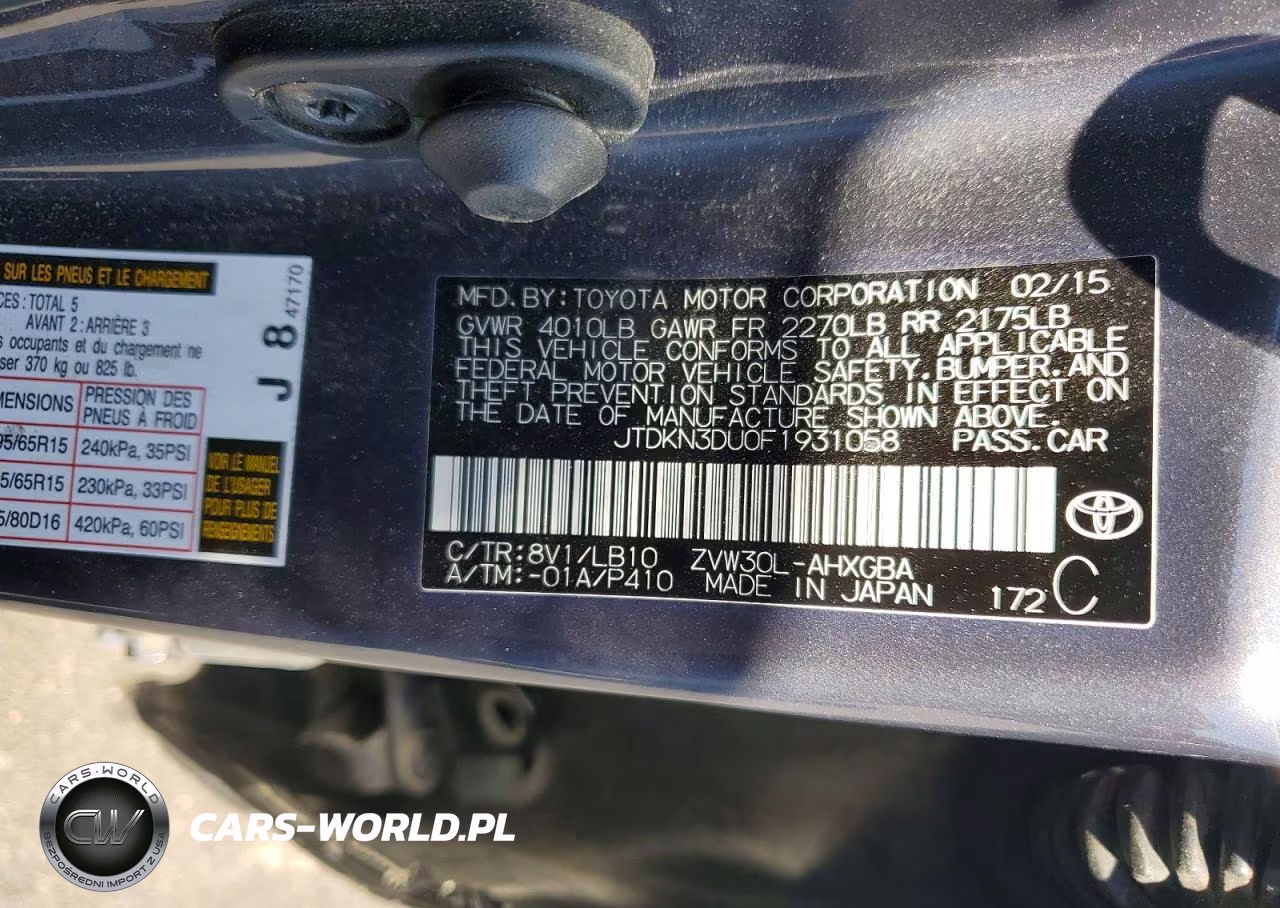 2015 Toyota Prius Four VIN:JTDKN3DU0F1931058 - 13
