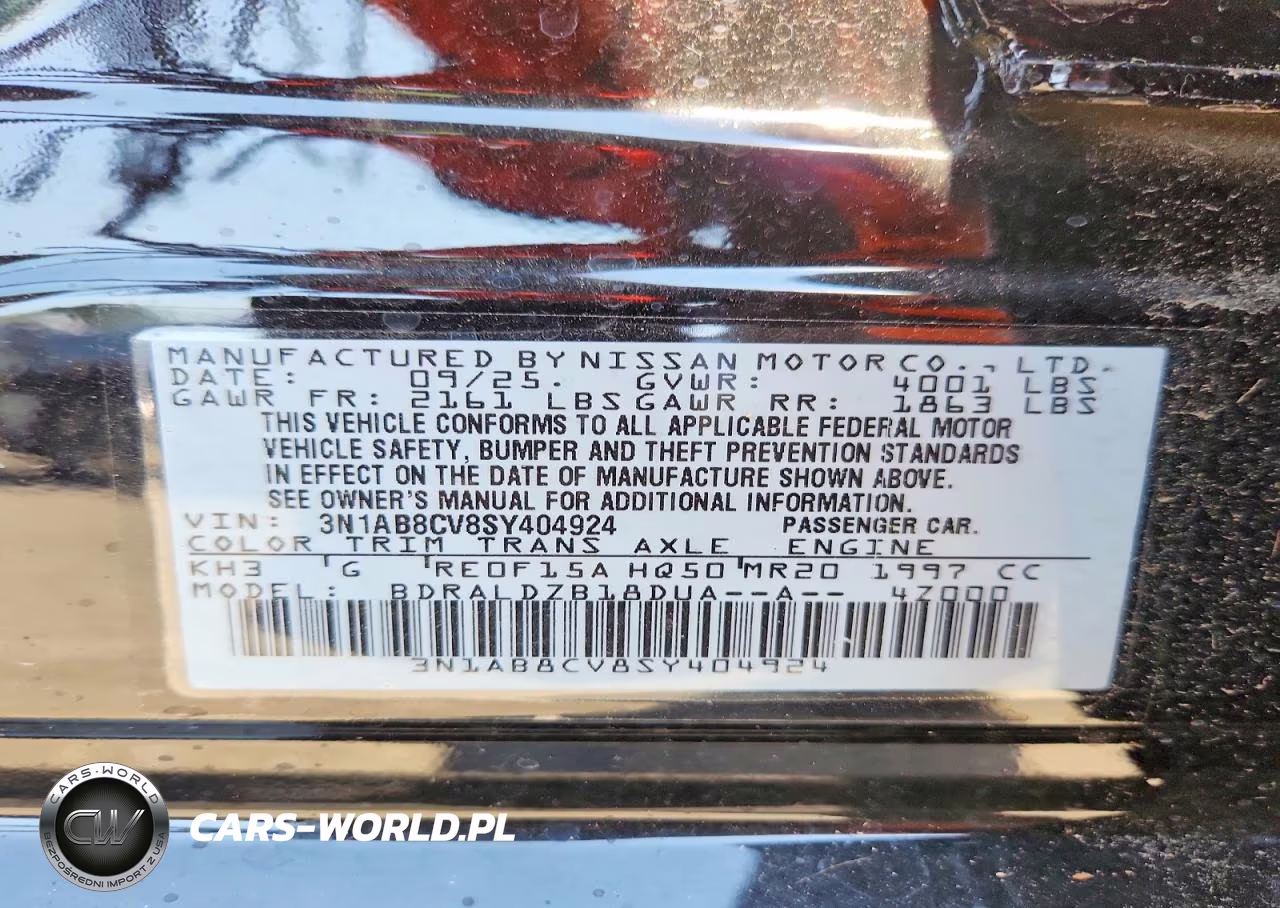 2025 Nissan Sentra Sv VIN:3N1AB8CV8SY404924 - 12