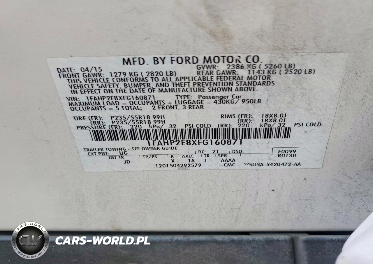 2015 Ford Taurus Sel VIN:1FAHP2E8XFG160871 - 12
