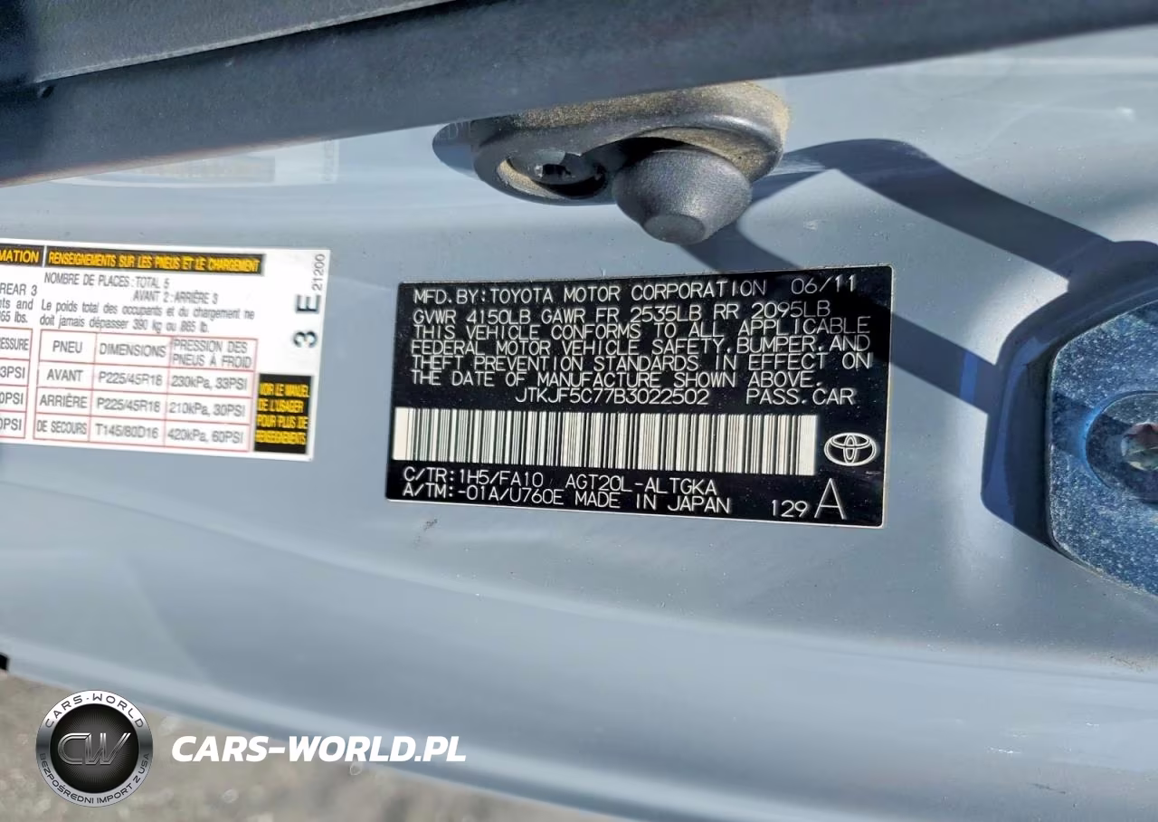2011 Scion Tc Base VIN:JTKJF5C77B3022502 - 12