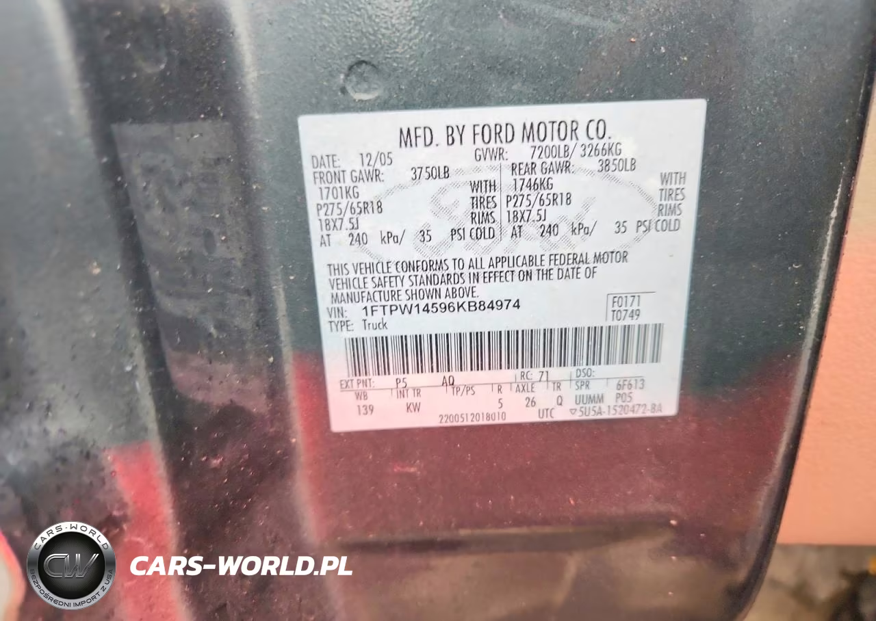 2006 Ford F150 Supercrew VIN:1FTPW14596KB84974 - 12