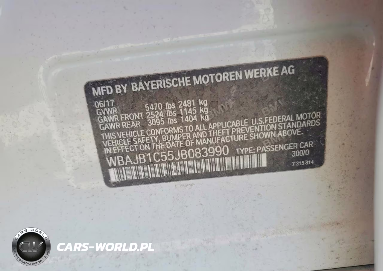 2018 BMW 530Xe VIN:WBAJB1C55JB083990 - 12