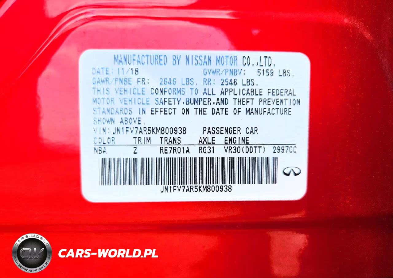 2019 Infiniti Q50 Red Sport 400 VIN:JN1FV7AR5KM800938 - 12