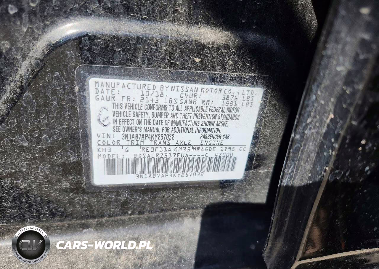 2019 Nissan Sentra Sr VIN:3N1AB7AP4KY257032 - 12
