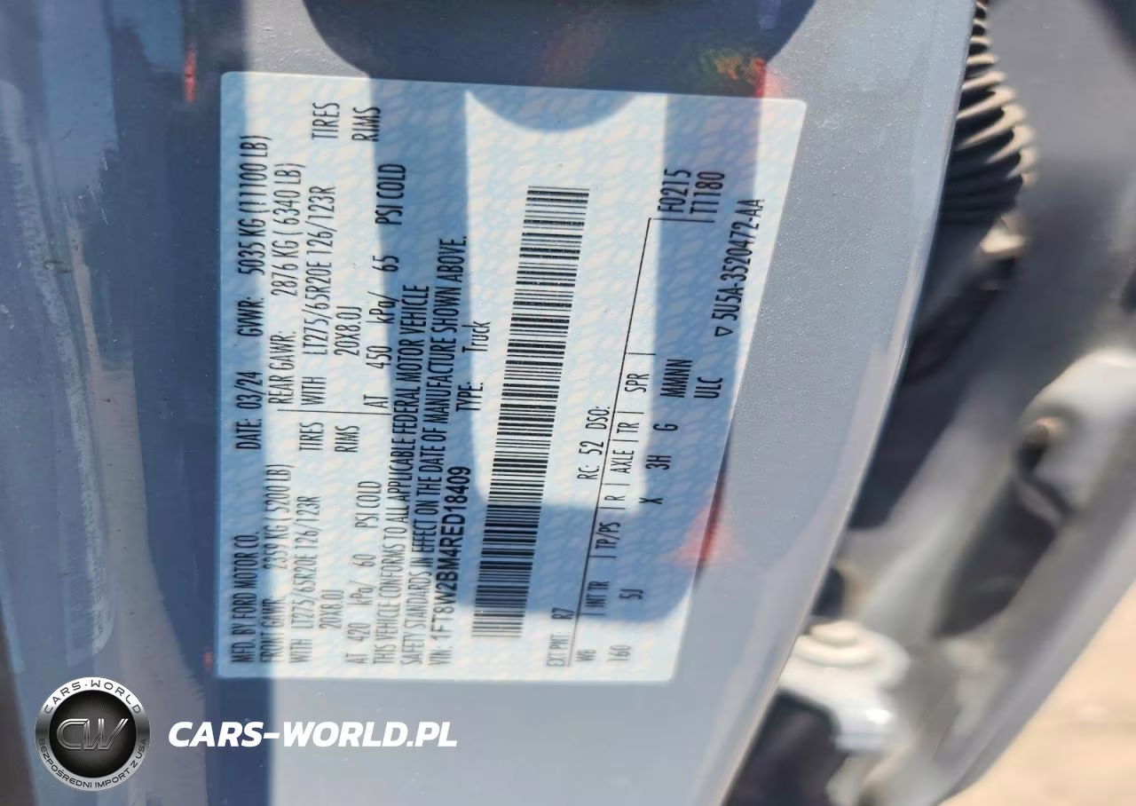 2024 Ford F250 Super Duty VIN:1FT8W2BM4RED18409 - 13