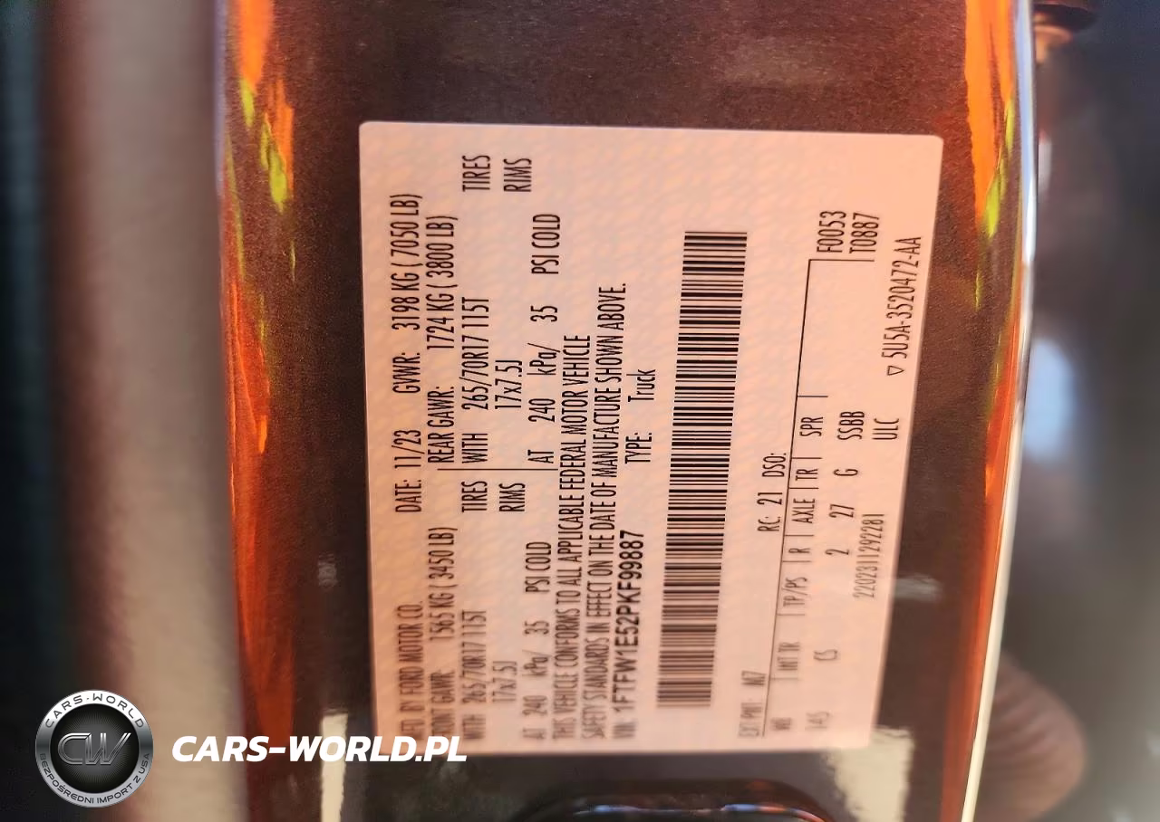2023 Ford F150 Supercrew VIN:1FTFW1E52PKF99887 - 12