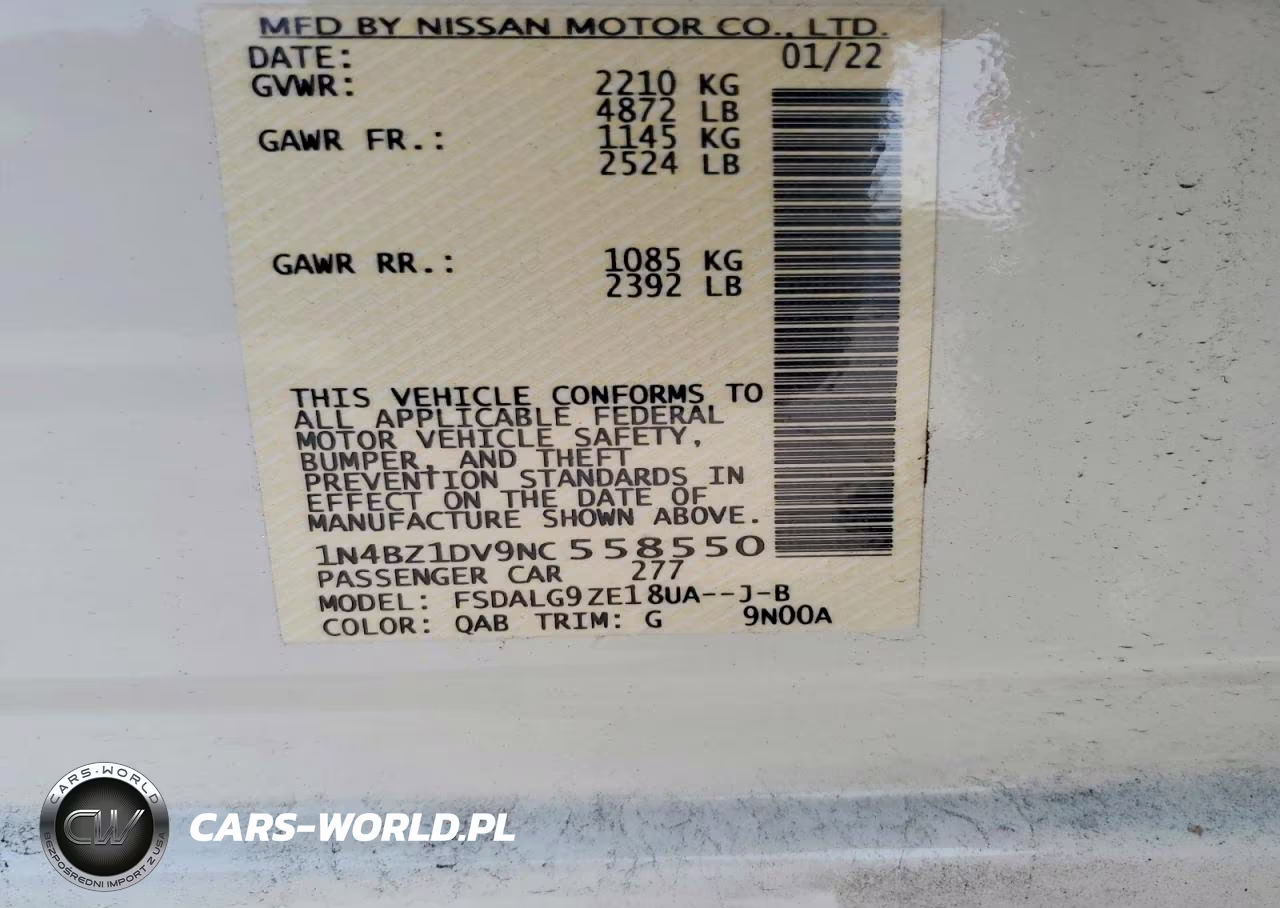 2022 Nissan Leaf Sl Plus VIN:1N4BZ1DV9NC558550 - 12