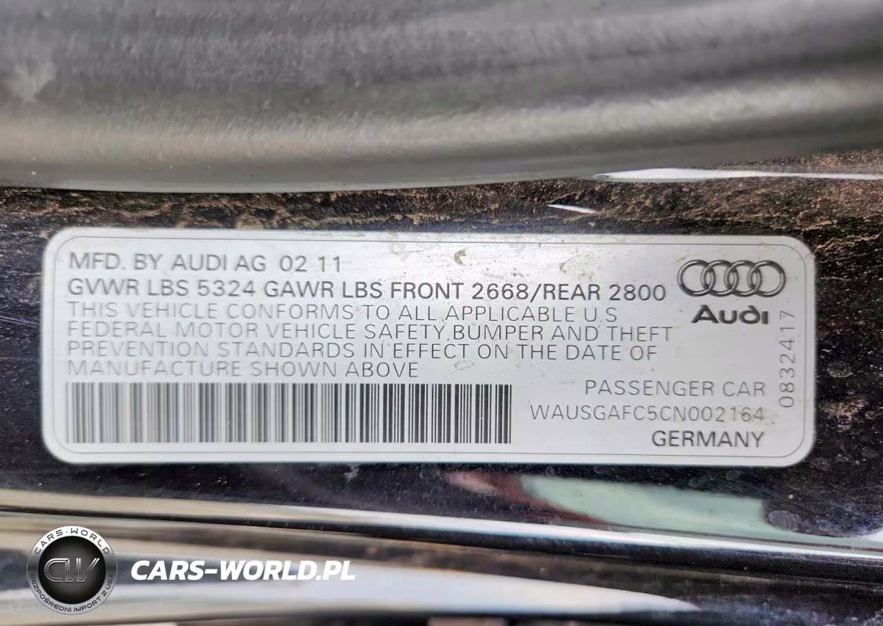 2012 Audi A7 Prestige VIN:WAUSGAFC5CN002164 - 12